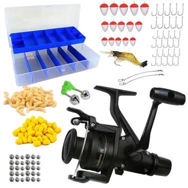 Imagem de Kit Pesca Molinete Shimano IX 4000 R + Estojo c/ 120 Itens