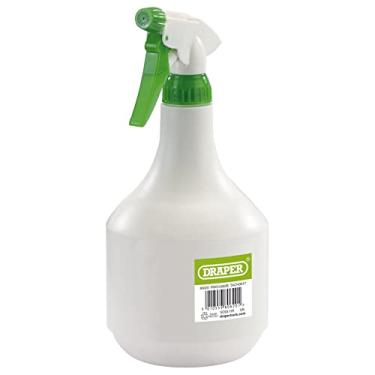 Imagem de Draper 80620 Garrafa de spray de água de plástico 1 litro 1000 ml ideal para jardinagem ou limpeza (branco, cor verde), 1 pacote