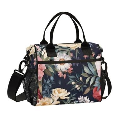 Imagem de GAIGEO Lancheira floral leve em aquarela, lancheira isolada feminina, lancheira feminina isolada para trabalho, P