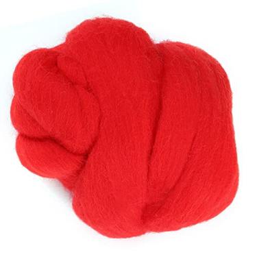 Imagem de Alomejor Lã para Feltragem de Agulha, 8 Cores 55g de lã Macia para Fiação e Artesanato, Artesanato Vívido para Feltragem, Costura, Aparar e Iniciantes Em Bricolage (45-vermelho)