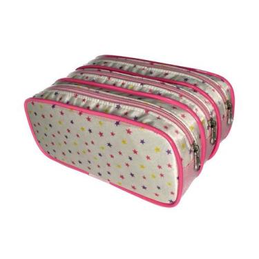 Imagem de Estojo Escolar Triplo Classic Pink Estojos kids