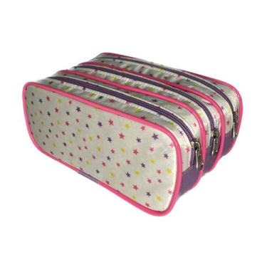 Imagem de Estojo Escolar Triplo Classic Lilás Estojos Kids