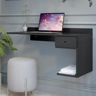 Imagem de Escrivaninha Notbook Suspensa Preto - JM Casa dos Moveis - JM Casa dos