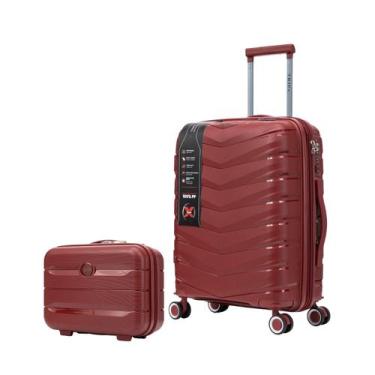 Imagem de Mala Bordo Expansível Cadeado TSA Original Antifurto Padrão ANAC Rodas