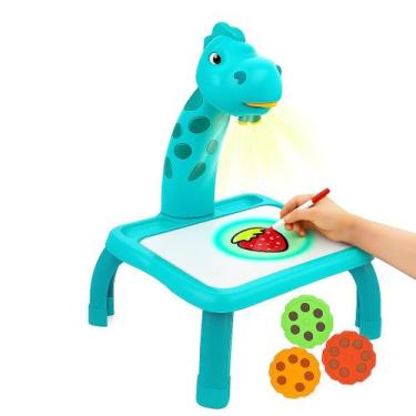 Imagem de Brinquedo Mesa lousa Projetora Dinossauro Desenho 24 Imagens Caneta in