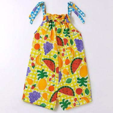 Imagem de Macaquinho Infantil Menina Picnic Amarelo Fábula-Feminino