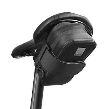 Imagem de Amgei Bolsa para selim de bicicleta, bolsa refletiva para assento traseiro de ciclismo, bolsa traseira grande de acidade, bolsa traseira para BTB, bolsa de armazenamento de bicicleta, acessórios de