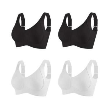 Imagem de Sutiã Sem Costura Grande Tamanho Com Efeito Push Up, Conjunto De 4 Peç