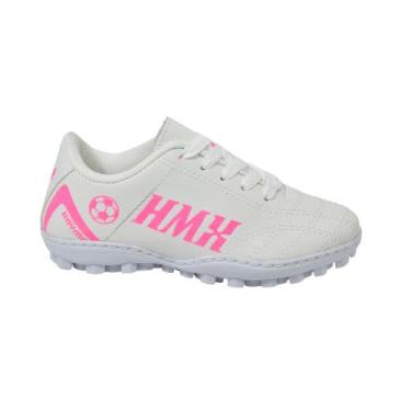 Imagem de Chuteira Infantil Society Premium Original HMX Haymax, 29, Branco, Ros