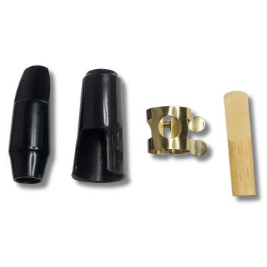 Imagem de Kit Boquilha Sax Soprano Com Abraçadeira E Tampa Zelmer