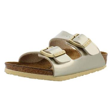 Imagem de Sand lia infantil Birkenstock Arizona, Electric Metallic Gold, 13-13.5 Narrow Little Kid