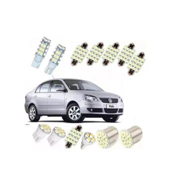 Imagem de Lâmpadas Led Golf Polo Sedan Hatch Pingo Teto Ré 6000K Kit