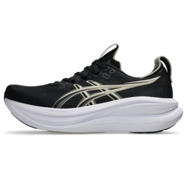 Imagem de ASICS Tênis de corrida masculino Gel-Nimbus 28, Preto/cinza pena., 14 Wide