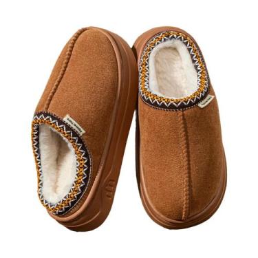 Imagem de Botas De Inverno Femininas Com Pelúcia Fuzzy, Antiderrapantes, Sola Ma