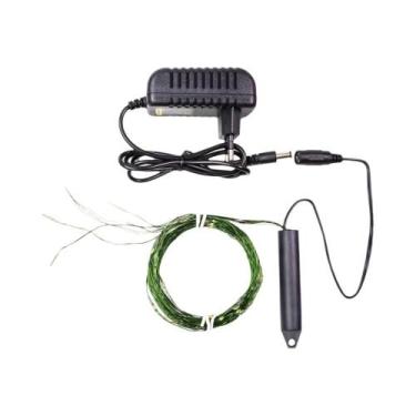 Imagem de Luzes De Natal Ao Ar Livre Com Fios Verdes LED, Guirlanda Em Cascata, 