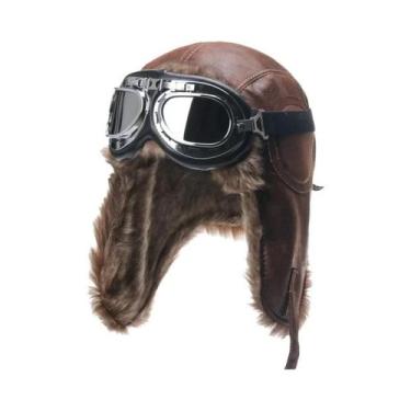 Imagem de Chapéu De Inverno Masculino Quente Com Pelúcia Sintética, Óculos De Pr