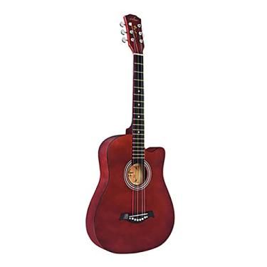 Imagem de Guitarra folclórica de 96,5 cm de placa única para iniciantes para meninos e meninas, instrumento de guitarra acústica de nível básico B (D)