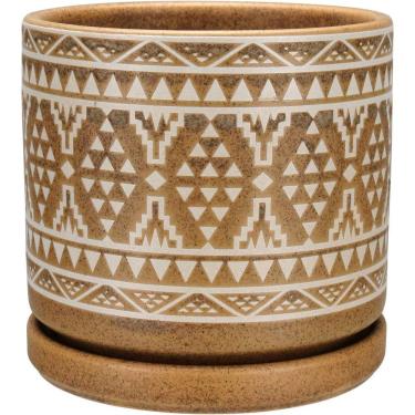 Imagem de Cachepô Vaso Decorativo Planta Home&co Cerâmica 11x11 Marrom