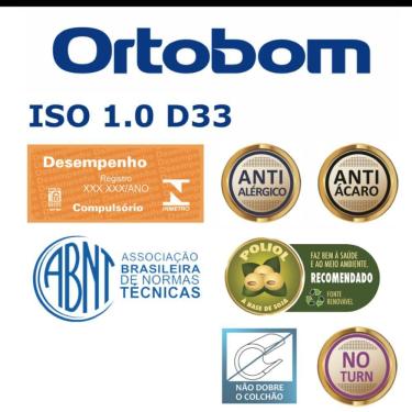 Imagem de Colchão De Espuma Casal Misto Iso 100 D33 138x188x18cm - 1040406519 - Ortobom Colchao Misto Iso 100 D33 Casal 138x188x18