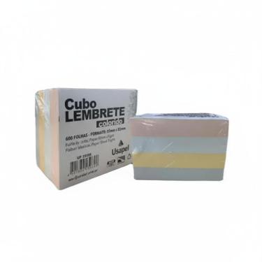 Imagem de BLOCO CUBO LEMBRETE 600FL - 75G - 4 CORES 92mm x 82mm - USAPEL