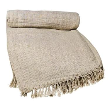 Imagem de Manta Decorativa para Sofá Gigante em Algodão – Para Sala e Ambiente Aconchegante(Areia)