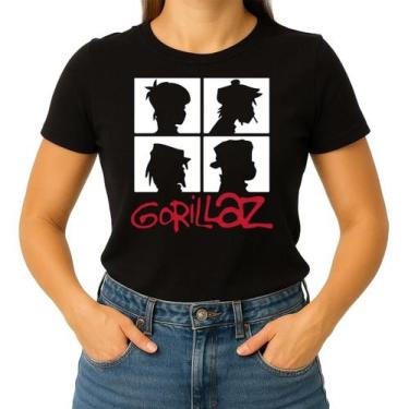 Imagem de Camiseta Camisa Adulto Feminina Masculina Algodão Banda GorillazZ Post