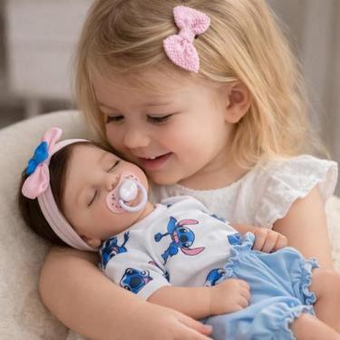 Imagem de Boneca Bebê Reborn Rosalie Silicone Sólido Pintura Super Realista - Va