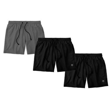 Imagem de Kit 3 Bermudas Life Lisa Short Liso Masculino Básico Mauricinho Tactel-Masculino