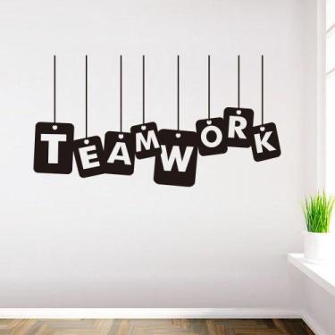 Imagem de Adesivos de parede Creative Hanging Letters Teamwork PVC 79x42cm - yiw