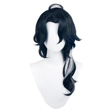 Imagem de Peluca Cosplay Meguru Juego Genshin Impact Snezhnaya Pantalone