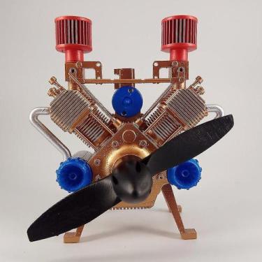 Imagem de Motor de quatro cilindros em linha impresso em resina 3D mod - Gloome 