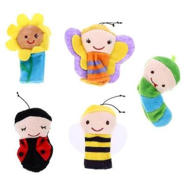 Imagem de Conjunto de fantoches de dedo, 5 peças de bonecos de desenho animado, 