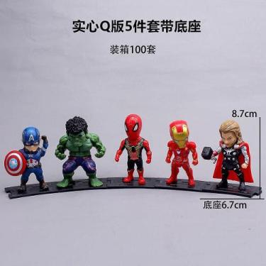 Imagem de Boneco de ação Avengers Super Heroes Hulk Capitão América Homem de Fer