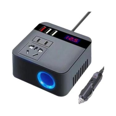 Imagem de Inversor De Carro 150W DC12V/24V Para DC110V/220V Com Display LED, Ada