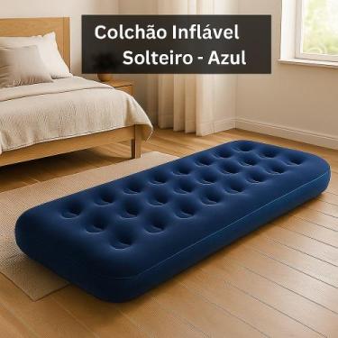 Imagem de Colchão Inflável Liso Solteiro - Azul - CENTURY