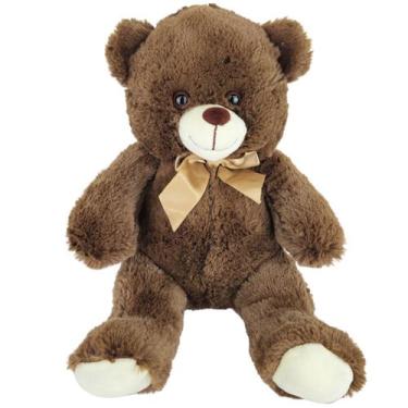 Imagem de Urso Teddy de Pelúcia Com Laço 30cm Ursinho Bebê Nicho Bear - Fizzy To