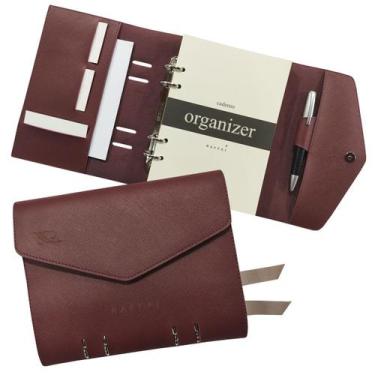 Imagem de Caderno Organizer 131-R Personalizado Raffai Couros, Marsala