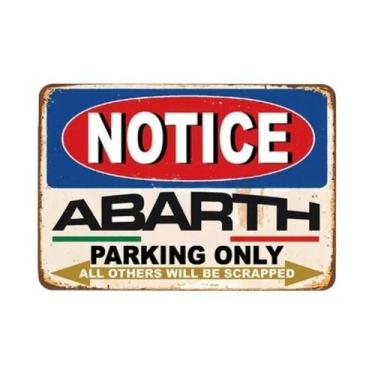 Imagem de Placa Decorativa Vintage Retro De Metal Fiat 127 Abarth Para Bar Ou Pu