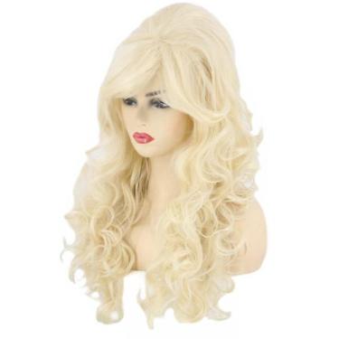 Imagem de Peruca Topcosplay Blonde Long Curly Beehive para mulheres