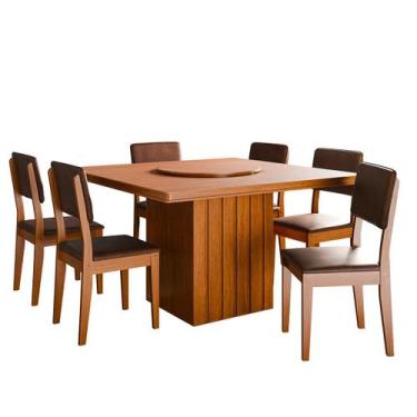 Imagem de Kit Mesa de Jantar Santiago 136 e 6 Cadeiras Córdoba - Loja DoceLar, C