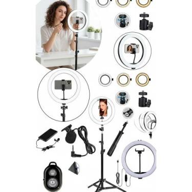 Imagem de Ring Light Profissional 26cm Completo P/ Lives e Vídeos - Congratulati