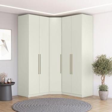 Imagem de Guarda-roupa Modulado de Canto Oblíquo 5 Portas com Cabideiro Seletto 
