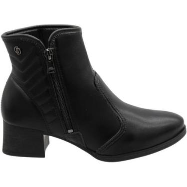 Imagem de Bota Ankle Boot Dakota Vertuo Aplique Feminina, Preto, 36