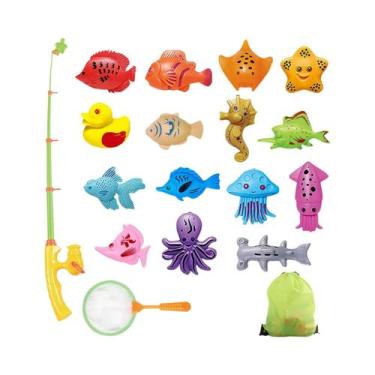 Imagem de Brinquedo De Banho Para Crianças, Jogo De Pesca, Peixes Flutuantes Par