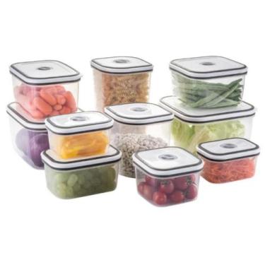 Imagem de Kit Potes Com 10 Unidades Electrolux 80000565, TRANSPARENTE