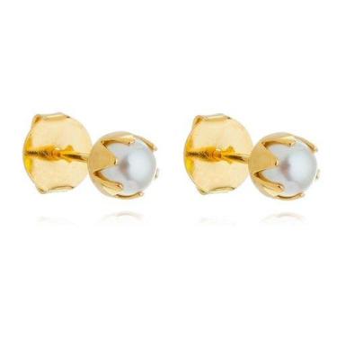 Imagem de Brinco Jaqueline Pérola Rococó Pequeno Banhado em ouro 18k - Relikie S
