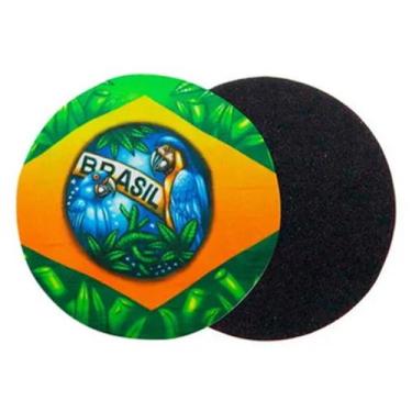 Imagem de Porta Copos Desenho Araras Bandeira do Brasil 1 Unidade - Lu Arts