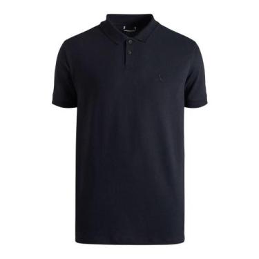 Imagem de Camisa Polo Reserva Piquet Algodão PIMA Masculina Preta, Preto, XG