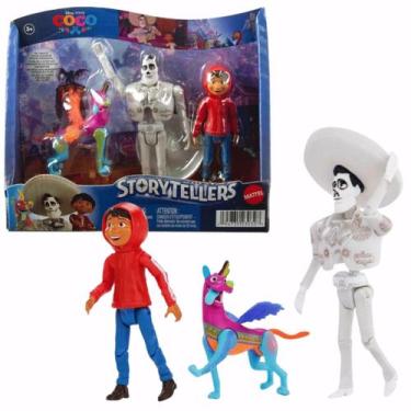 Imagem de Disney Pixar Storytellers Coco Pacote Com 3 Bonecos Mattel