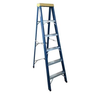 Imagem de Escada Tesoura 1.8m Alumínio/Fibra 6 degraus WBertolo TAFP 6